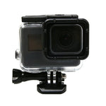 適用於 GoPro HERO6 /5 觸控螢幕 45米防水保護殼，帶扣環基本支架及螺絲，無需拆卸鏡頭，45米防水
