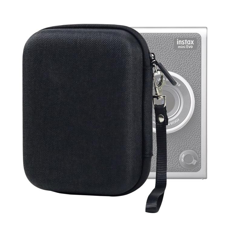 硬殼收納包，適用 FUJIFILM Instax mini EVO，布料紋理黑色，布料紋理灰色