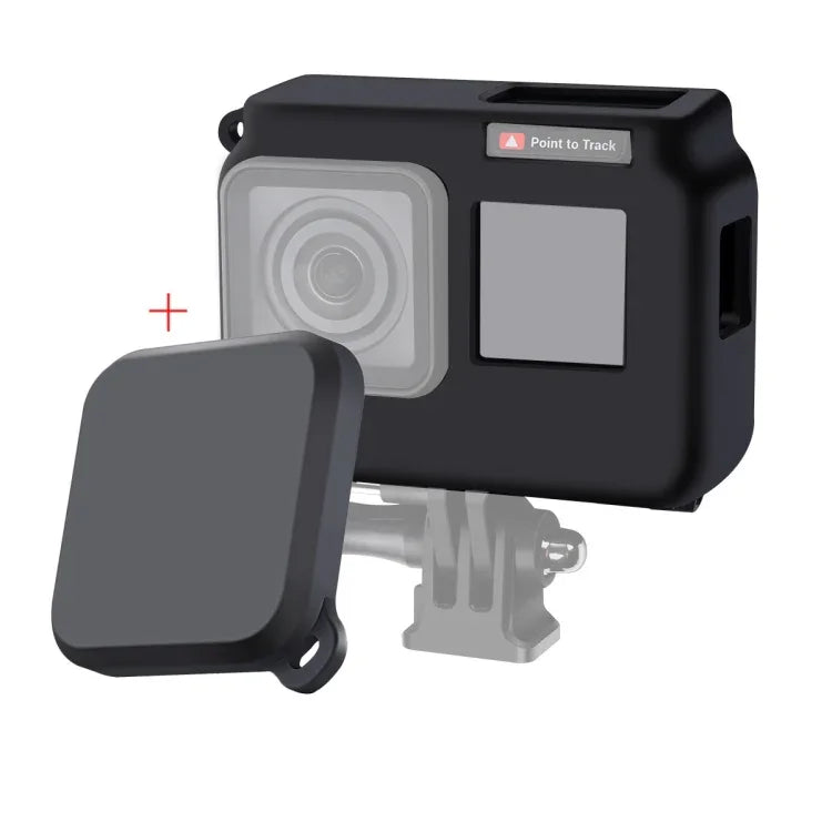 適用於 Insta360 One R 4K 帶框架防震矽膠保護殼，附鏡頭蓋，4K 保護殼 + 鏡頭蓋