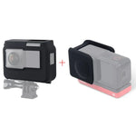 適用於 Insta360 One R 全景相機帶框架防震矽膠保護殼，附鏡頭蓋，全景保護殼 + 鏡頭蓋