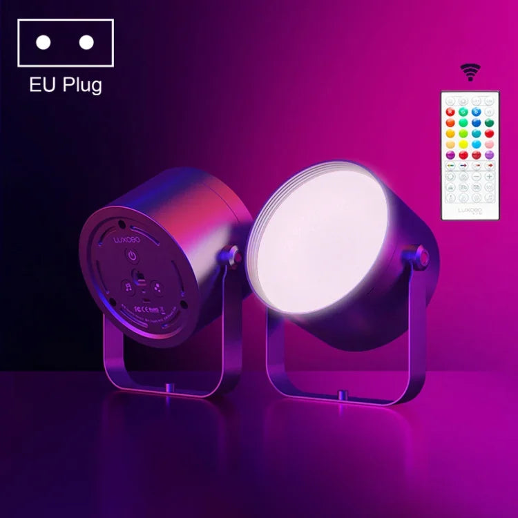LUXCEO Mood2 RGB 氛圍補光燈，桌面節奏感應燈，帶遙控器
