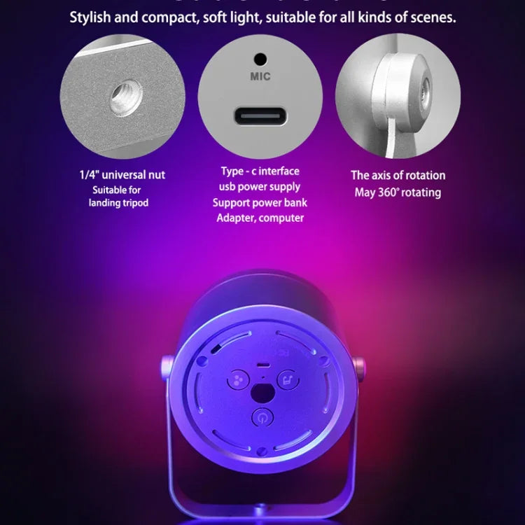 LUXCEO Mood2 RGB 氛圍補光燈，桌面節奏感應燈，帶遙控器