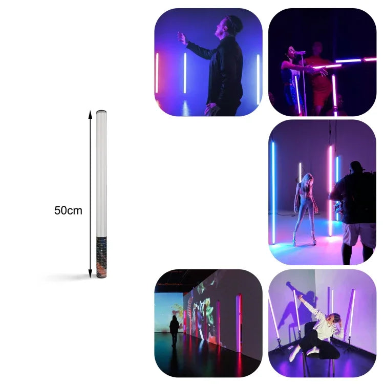 LUXCeO Mood1 50cm RGB 彩色氛圍節奏 LED 棒，手持視頻拍照補光燈，無三腳架，50cm