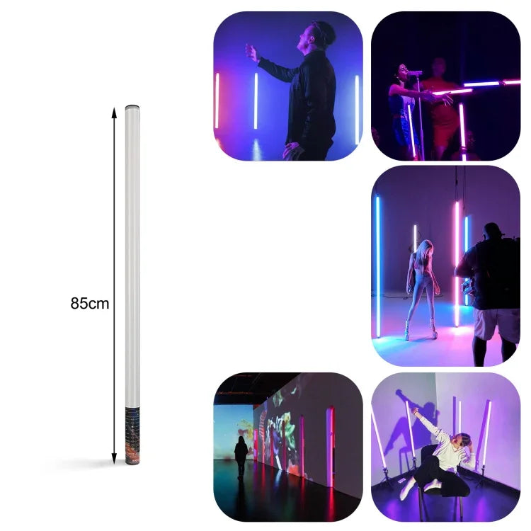LUXCeO Mood1 85cm RGB 彩色氛圍節奏 LED 棒，手持視頻拍照補光燈，無三腳架，85cm