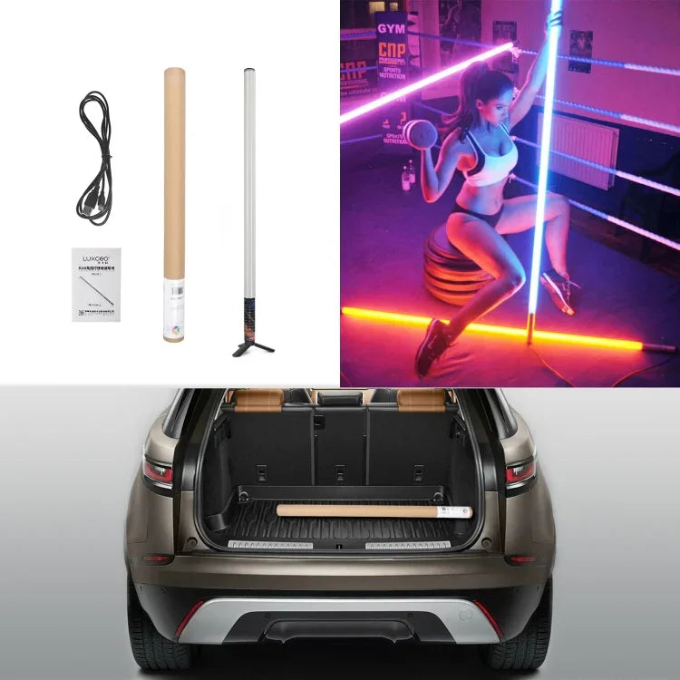 LUXCeO Mood1 85cm RGB 彩色氛圍節奏 LED 棒，手持視頻拍照補光燈，無三腳架，85cm