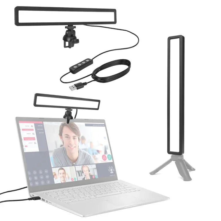 LUXCeO WS66 USB LED 直播補光燈，2500K-9000K 雙色溫，筆電會議補光燈，WS66