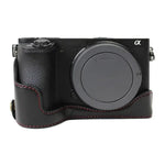 1/4吋螺紋 PU 皮革相機半套底座 適用 Sony ILCE-A6500 / A6500，適用 Sony ILCE-A6500 / A6500