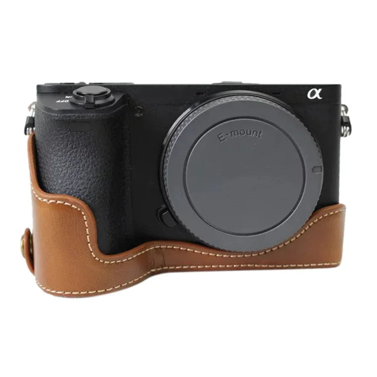 1/4吋螺紋 PU 皮革相機半套底座 適用 Sony ILCE-A6500 / A6500，適用 Sony ILCE-A6500 / A6500