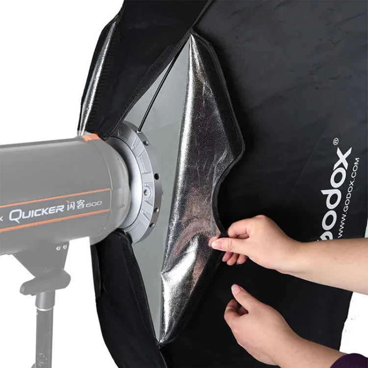 Godox 60 x 60公分長方形柔光箱 攝影棚 Bowens 接口擴散罩 適用閃光燈