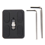 Fittest PU-50 Universal Aluminium Alloy Quick Release Plate with Rubber Cushion, PU-50
