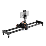 YELANGU L60E 60cm 滑軌 + L4 三輪攝影滑車含手機夾及球型雲台，L60E+L4X+PC03+T1
