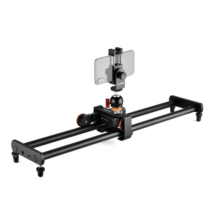YELANGU L60E 60cm 滑軌 + L4 三輪攝影滑車含手機夾及球型雲台，L60E+L4X+PC03+T1
