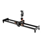 YELANGU L60E 60cm 滑軌 + L4 三輪攝影滑車含手機夾及球型雲台，L60E+L4X+PC03+T1