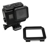 GoPro HERO5 2合1 觸控螢幕背蓋 + 45米防水保護殼（安裝時無需拆卸鏡頭）附扣環基本支架與導螺桿，無需拆卸鏡頭