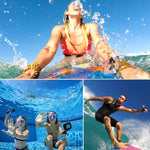 GoPro HERO5 2合1 觸控螢幕背蓋 + 45米防水保護殼（安裝時無需拆卸鏡頭）附扣環基本支架與導螺桿，無需拆卸鏡頭