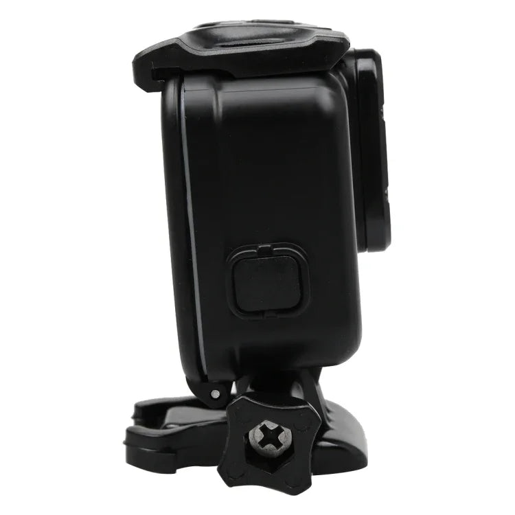 GoPro HERO6 / 5 2合1 觸控螢幕背蓋 + 45米防水保護殼（安裝時需拆卸鏡頭）附扣環基本支架與導螺桿，需拆卸鏡頭