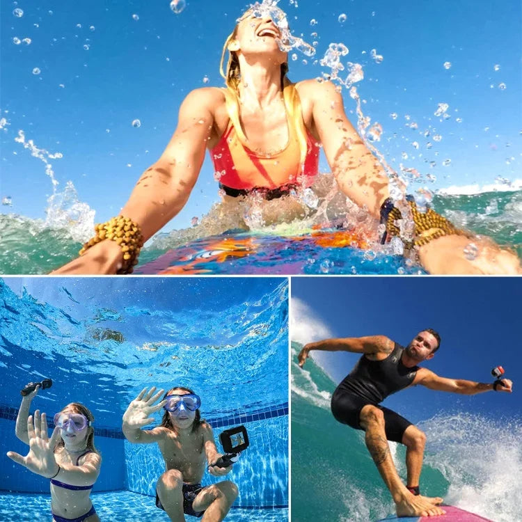 GoPro HERO6 / 5 2合1 觸控螢幕背蓋 + 45米防水保護殼（安裝時需拆卸鏡頭）附扣環基本支架與導螺桿，需拆卸鏡頭