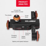 YELANGU L4X 攝影滑軌 + PC03 手機夾含遙控器，承重：3公斤，L4X 滑軌 + PC03 手機夾