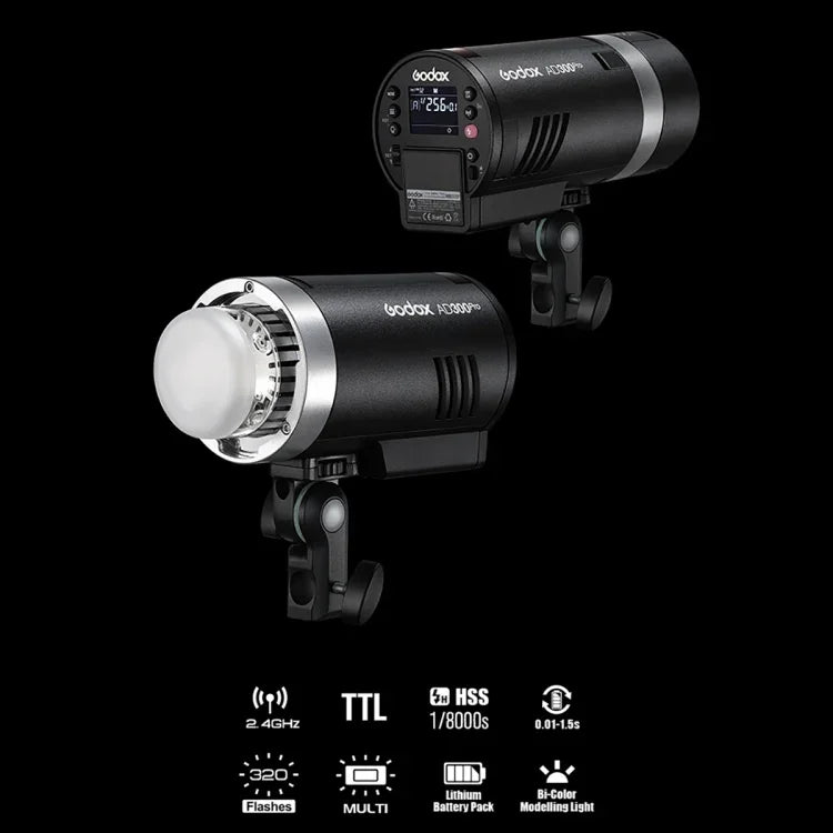Godox AD300 Pro 300Ws TTL HSS 口袋閃光燈戶外速閃燈套件，AD300 Pro