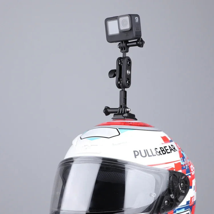 360度旋轉魔術臂摩托車安全帽安裝轉接支架