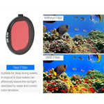 JSR 圓形外殼潛水 6 合 1 UV + CPL + 16X 微距 + 紅色 + 黃色 + 紫色鏡頭濾鏡 適用於 GoPro HERO8 Black，6 合 1 鏡頭