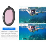 JSR 圓形外殼潛水 6 合 1 UV + CPL + 16X 微距 + 紅色 + 黃色 + 紫色鏡頭濾鏡 適用於 GoPro HERO8 Black，6 合 1 鏡頭