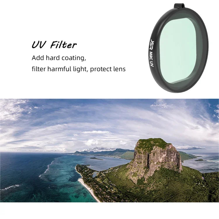 JSR 圓形外殼 UV 濾鏡，適用 GoPro HERO8 Black，UV 濾鏡