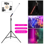 LUXCeO Mood1 85cm RGB 彩色氛圍節奏 LED 手持視頻攝影補光燈附三腳架，85cm 含三腳架