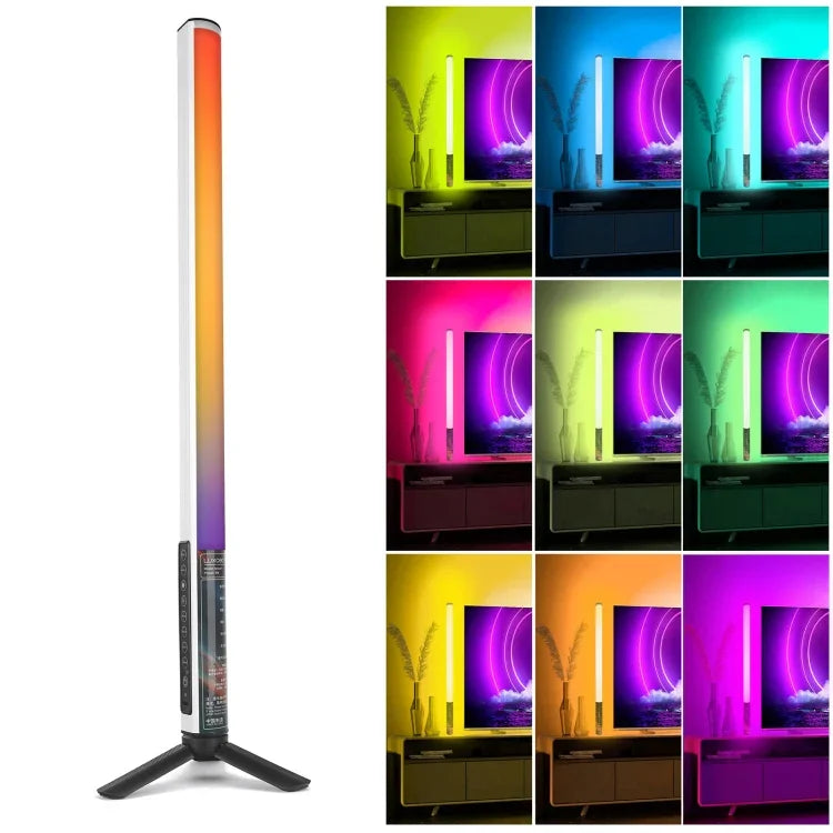 LUXCeO Mood1 50公分 RGB 彩色氛圍節奏 LED 手持攝影補光燈，附三腳架，50公分附三腳架