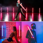 LUXCeO Mood1 50公分 RGB 彩色氛圍節奏 LED 手持攝影補光燈，附三腳架，50公分附三腳架