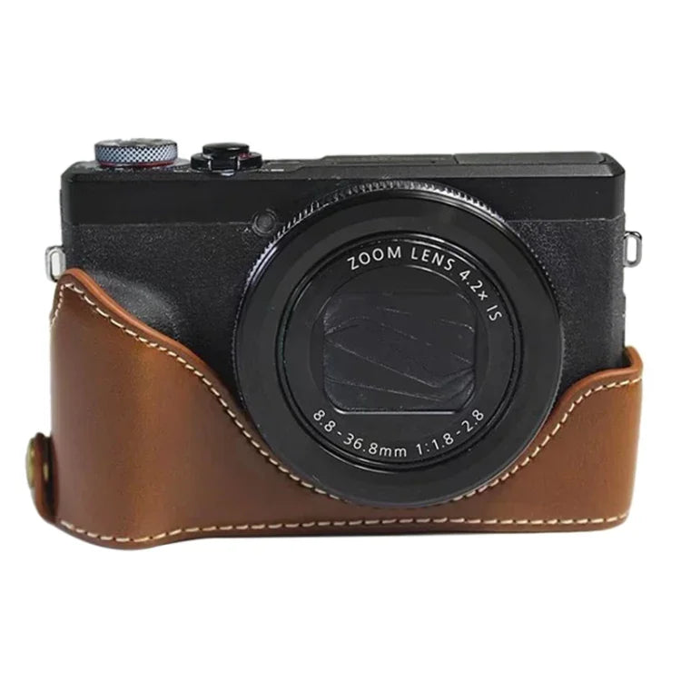 1/4 吋螺紋 PU 皮革相機半套底座，適用 Canon G7 X Mark III / G7 X3，適用 Canon G7 X Mark III / G7 X3，適用 Canon G7 X Mark III