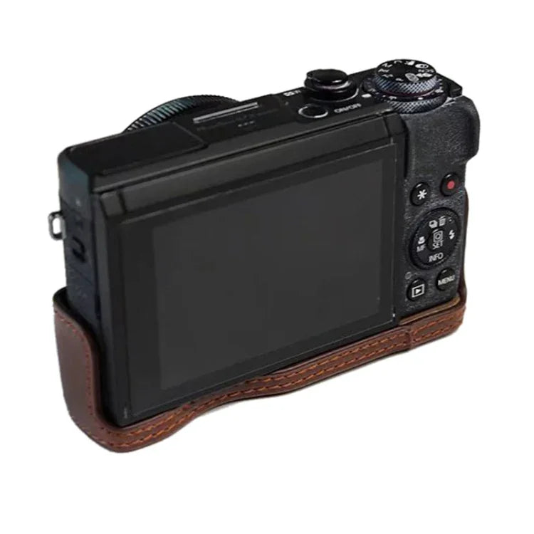 1/4 吋螺紋 PU 皮革相機半套底座，適用 Canon G7 X Mark III / G7 X3，適用 Canon G7 X Mark III / G7 X3，適用 Canon G7 X Mark III