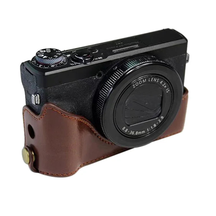 1/4 吋螺紋 PU 皮革相機半套底座，適用 Canon G7 X Mark III / G7 X3，適用 Canon G7 X Mark III / G7 X3，適用 Canon G7 X Mark III