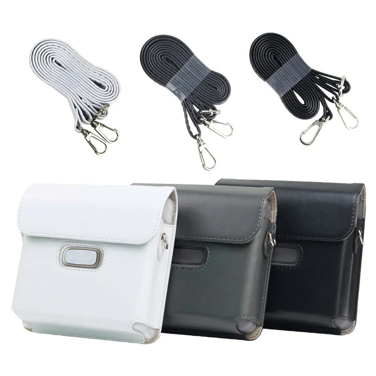 適用於 FUJIFILM instax Link WIDE 全身 PU 皮革保護套附背帶，適用於 FUJIFILM instax Link WIDE