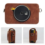 適用於 Kodak Mini Shot2 Retro / C210R instax 全身相機 PU 皮革保護套附背帶，適用於 Kodak Mini Shot2 Retro / C210R