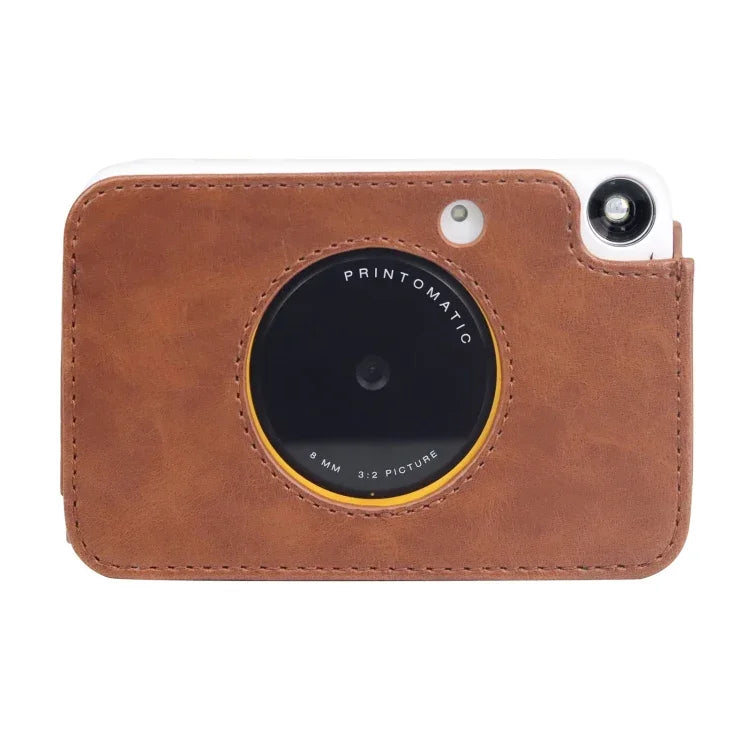 適用於 Kodak PRINTOMATIC 全身相機 PU 皮革保護套附背帶，適用於 Kodak PRINTOMATIC