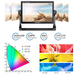FEELWORLD LUT11S 10.1 吋超高亮度 2000nit 觸控螢幕 DSLR 攝影機現場監視器，3G-SDI 4K HDMI 輸入輸出 1920 x 1200 IPS 面板，LUT11S