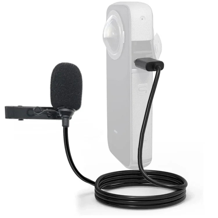 適用於 Insta360 ONE X2 領夾式 Type-C 錄音麥克風，適用於 Insta360 ONE X2