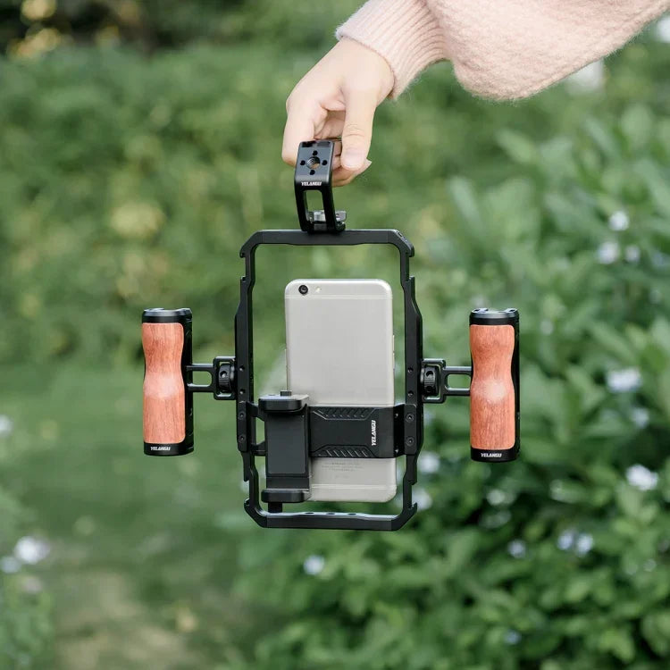 YELANGU LW-B01-3 手持視頻穩定器頂部手柄帶冷靴，適用於 LW-B01 框架，LW-B01-3