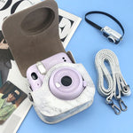 FUJIFILM instax mini 11 / 9 / 8 大理石全身皮革相機包，附背帶