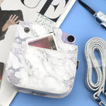 FUJIFILM instax mini 11 / 9 / 8 大理石全身皮革相機包，附背帶