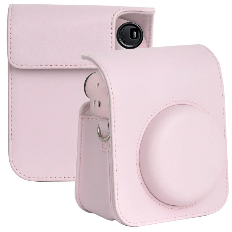 適用於 FUJIFILM instax mini 12 全身皮革相機包，帶背帶