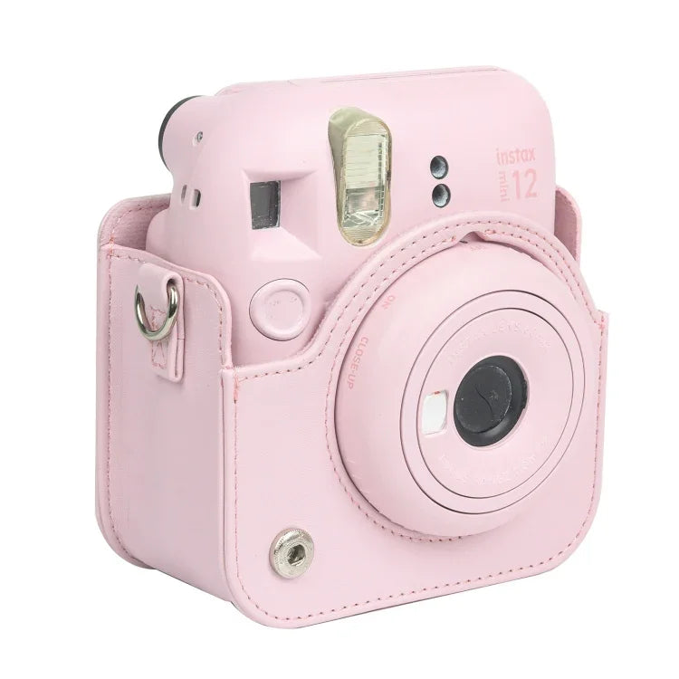 適用於 FUJIFILM instax mini 12 全身皮革相機包，帶背帶