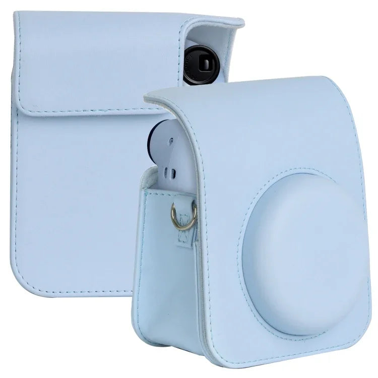 適用於 FUJIFILM instax mini 12 全身皮革相機包，帶背帶