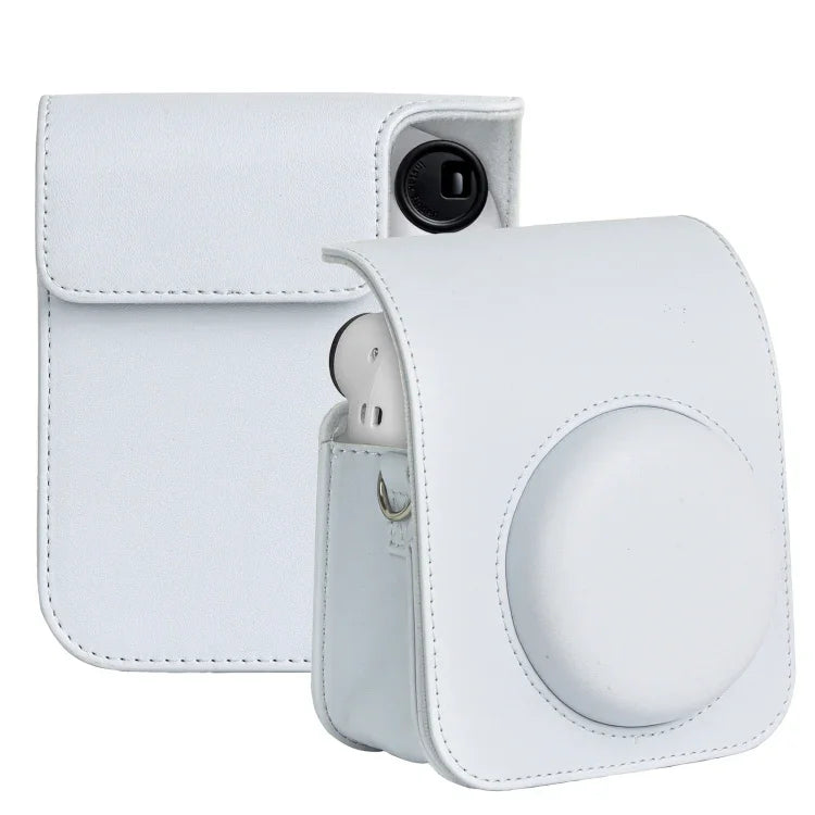 適用於 FUJIFILM instax mini 12 全身皮革相機包，帶背帶