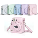適用於 FUJIFILM instax mini 12 全身皮革相機包，帶背帶