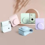 適用於 FUJIFILM instax mini 12 全身皮革相機包，帶背帶
