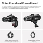 Godox AK-R28 圓形閃光燈頭轉接座，適用於 AK-R21 投影附件