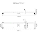 YELANGU YLG0119A 60cm 拼接滑軌軌道 + 手推車軌道扣，適用於單眼相機/攝影機，60cm 軌道 + 軌道扣