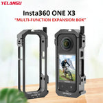 適用於 Insta360 X3 YELANGU LW-ONE X3 金屬框架延伸保護殼，LW-ONE X3